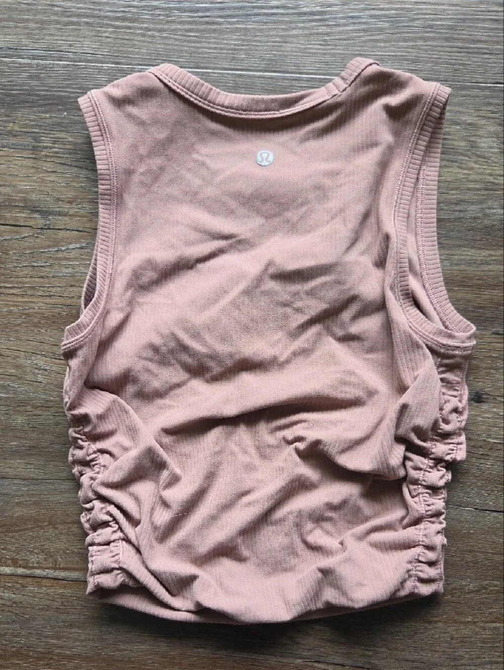 Lululemon Dusty Rose Ribbed Rouched Side Tank Top Size 6